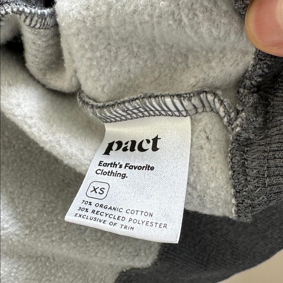 Pact dark gray heather oversized cropped Zip-Up Hoodie - Picture 6 of 7